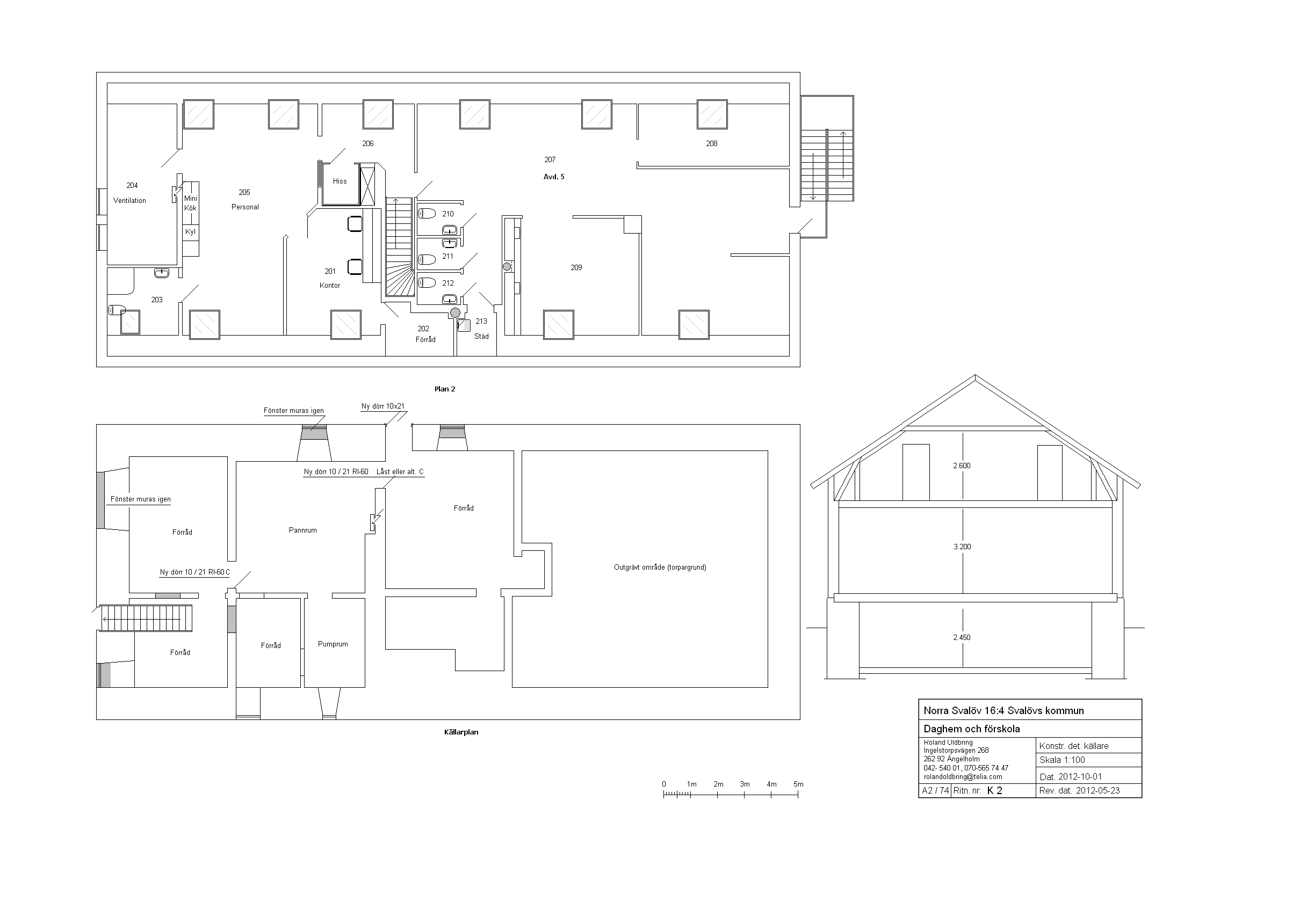 Plan 2 och källaren Plan 2 och källaren